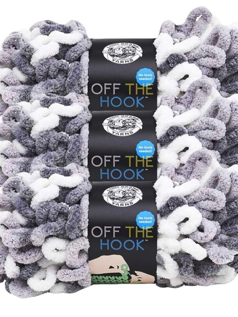 Plush Loop Yarn Lot of 4 - Misty Morning